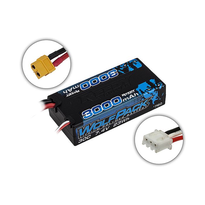 Reedy Wolfpack Lipo 3000Mah 30C 11.1V Shorty W/XT60 Plug (AS761) Reedy Wolfpack Lipo 3000Mah 30C 11.1V Shorty W/XT60 Plug (AS761)