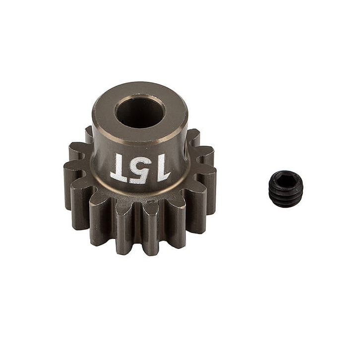 Team Associated FT Pinion Gear 15T Mod 1, 5mm ShaFT - Aluminium (AS89597) Team Associated FT Pinion Gear 15T Mod 1, 5mm ShaFT - Aluminium (AS89597)
