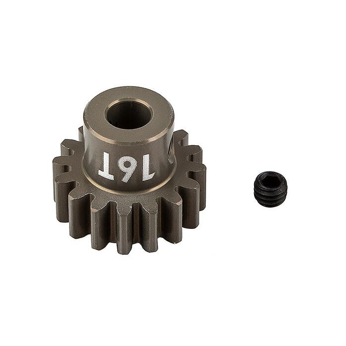 Team Associated FT Pinion Gear 16T Mod 1, 5mm ShaFT - Aluminium (AS89598) Team Associated FT Pinion Gear 16T Mod 1, 5mm ShaFT - Aluminium (AS89598)