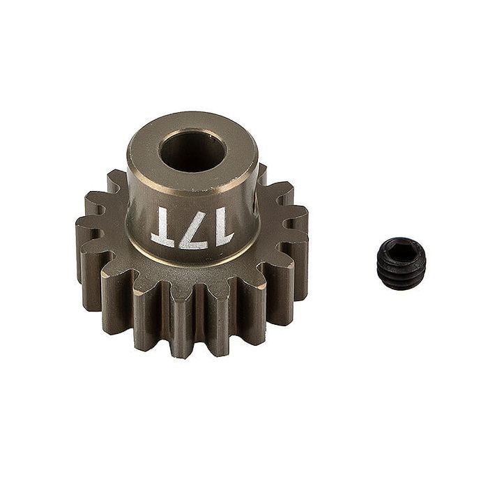 Team Associated FT Pinion Gear 17T Mod 1, 5mm ShaFT - Aluminium (AS89599) Team Associated FT Pinion Gear 17T Mod 1, 5mm ShaFT - Aluminium (AS89599)
