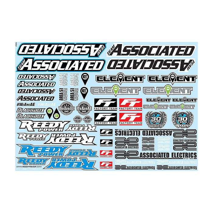 Team Associated 'Ae' Branding Decal Sheet (AS91913) Team Associated 'Ae' Branding Decal Sheet (AS91913)