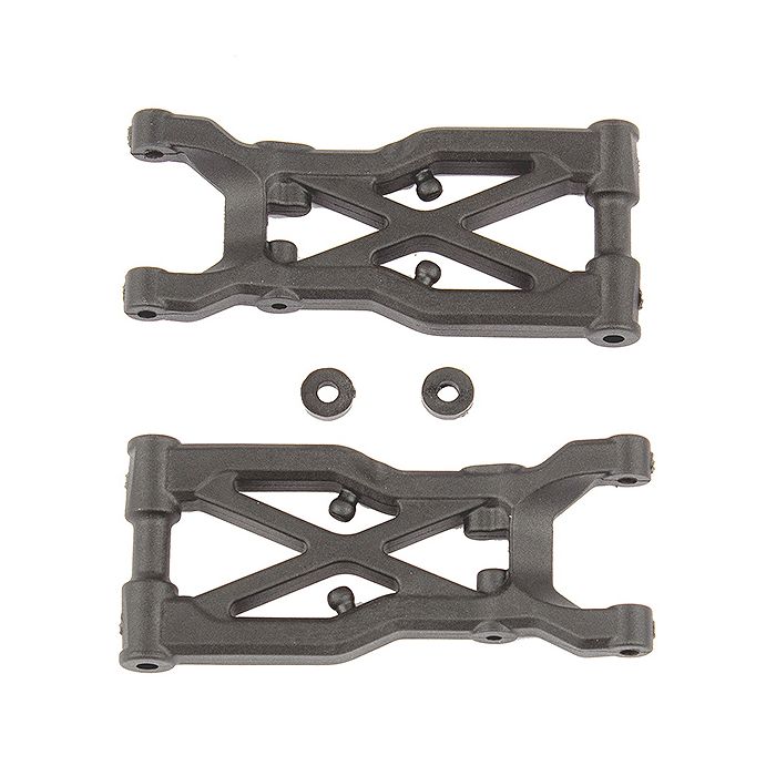 Team Associated B74/B74.1 FT Rear Suspension Arms Carbon Fibre (AS92298) Team Associated B74/B74.1 FT Rear Suspension Arms Carbon Fibre (AS92298)