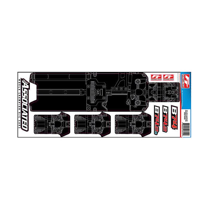 Team Associated RC10B74.2 FT Chassis Protective Sheet, Print (AS92329) Team Associated RC10B74.2 FT Chassis Protective Sheet, Print (AS92329)