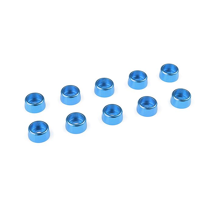 Corally Aluminium Washer For M3 Socket Head Screws Od=8mm Blue 10Pcs (C-31274)