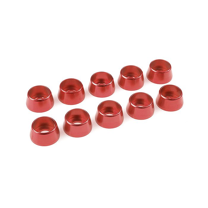 Corally Aluminium Washer For M5 Socket Head Screws Od=12mm Red 10Pcs (C-31295)