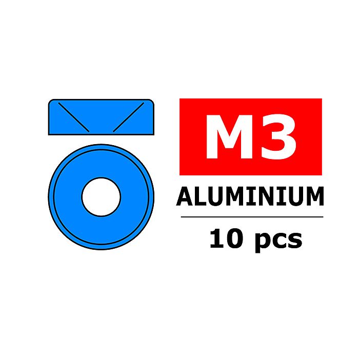 Corally Aluminium Washer For M3 Flat Head Screws Od=8mm Blue (10Pcs) (C-3213-30-4) Corally Aluminium Washer For M3 Flat Head Screws Od=8mm Blue (10Pcs) (C-3213-30-4)