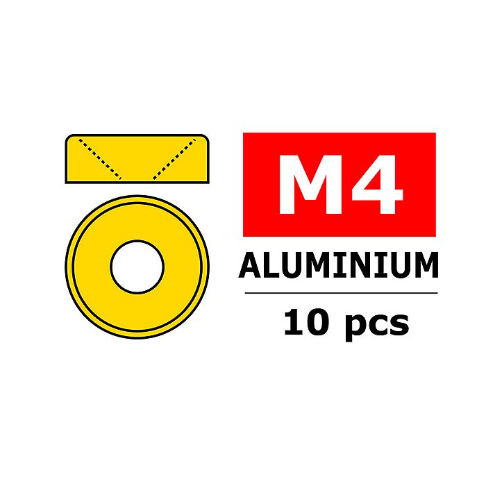 Corally Aluminium Washer For M4 Flat Head Screws Od=10mm Gold (10Pcs) (C-3213-40-0) Corally Aluminium Washer For M4 Flat Head Screws Od=10mm Gold (10Pcs) (C-3213-40-0)