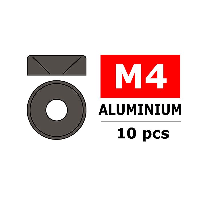 Corally Aluminium Washer For M4 Flat Head Screws Od=10mm Gun Metal (10Pcs) (C-3213-40-3) Corally Aluminium Washer For M4 Flat Head Screws Od=10mm Gun Metal (10Pcs) (C-3213-40-3)
