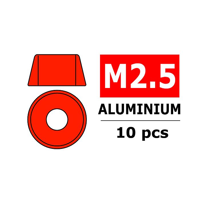 Corally Aluminium Washer For M2.5 Socket Head Screws (C-3214-25-5)