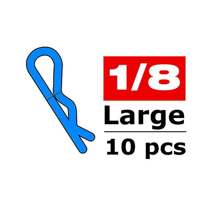 Corally Body Clips 45 Bent Large Blue 10 Pcs (C-35125) Corally Body Clips 45 Bent Large Blue 10 Pcs (C-35125)