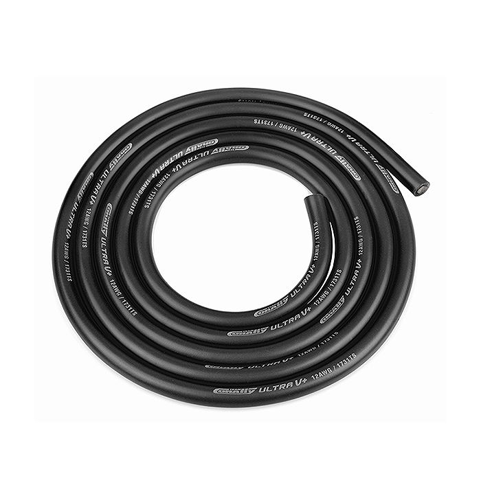 Corally Ultra V+ Silicone Wire Super Flexible Black 12Awg 1731/0.05 Strands Od4.5mm 1M (C-50111) Corally Ultra V+ Silicone Wire Super Flexible Black 12Awg 1731/0.05 Strands Od4.5mm 1M (C-50111)