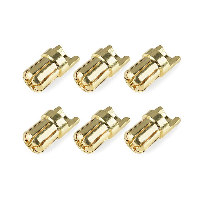 Corally Bullit Connector 6.5mm Male Solid Type Gold Plated Ultra Low Resistance Wire Straight 6Pcs (C-50155) Corally Bullit Connector 6.5mm Male Solid Type Gold Plated Ultra Low Resistance Wire Straight 6Pcs (C-50155)