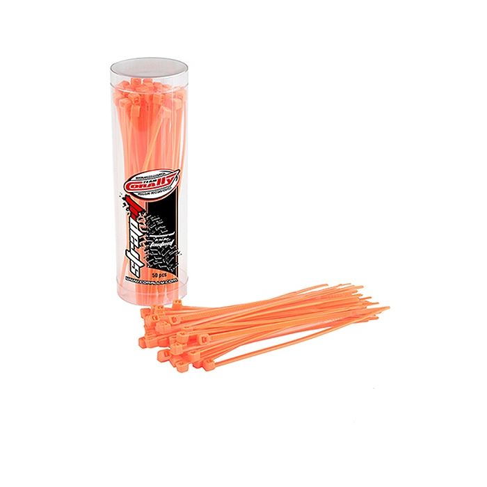 CORALLY STRAPIT CABLE TIE WRAPS ORANGE 2.5X100MM 50 PCS CORALLY STRAPIT CABLE TIE WRAPS ORANGE 2.5X100MM 50 PCS