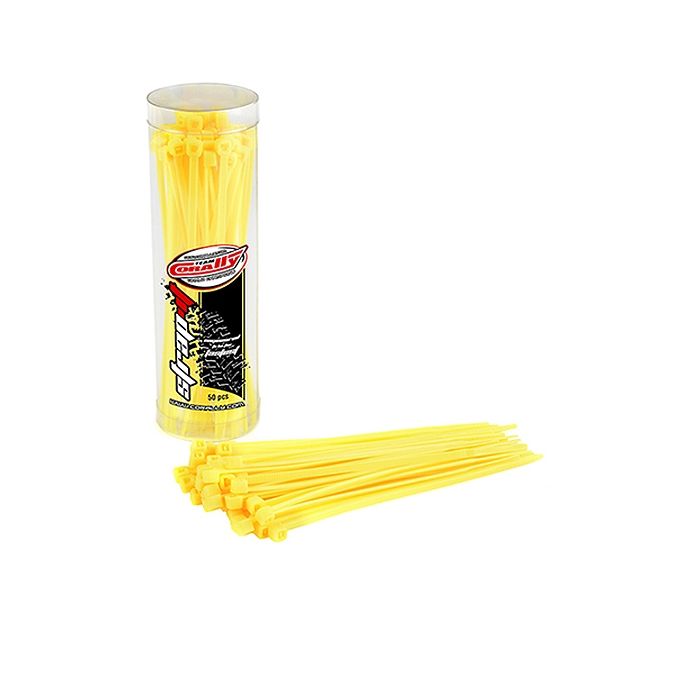 CORALLY STRAPIT CABLE TIE WRAPS YELLOW 2.5X100MM 50 PCS CORALLY STRAPIT CABLE TIE WRAPS YELLOW 2.5X100MM 50 PCS