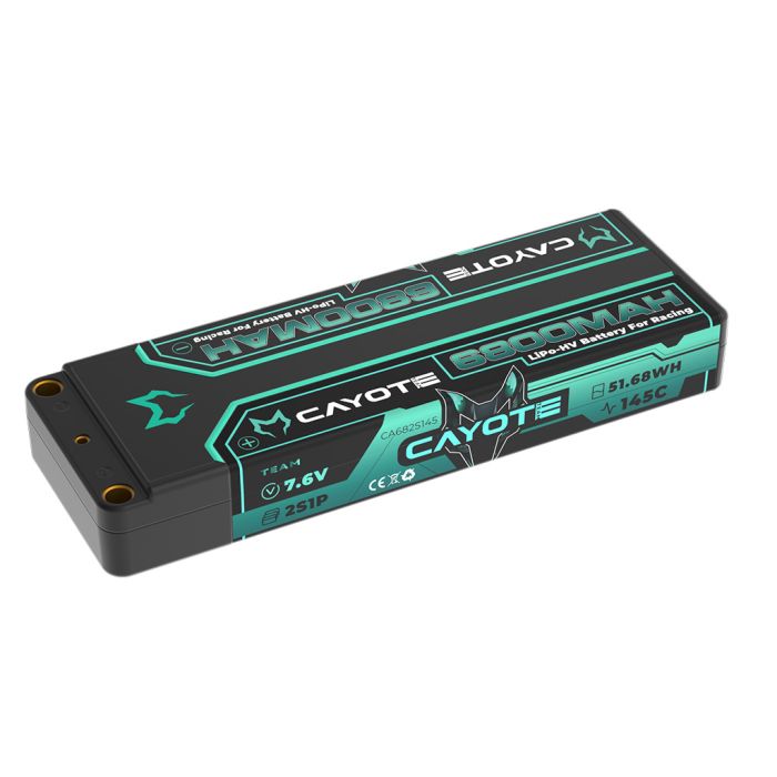 CAYOTE LiPo 6800mAh HV Stick 7.6v 19.7mm 249g (CA682S145) CAYOTE LiPo 6800mAh HV Stick 7.6v 19.7mm 249g (CA682S145)