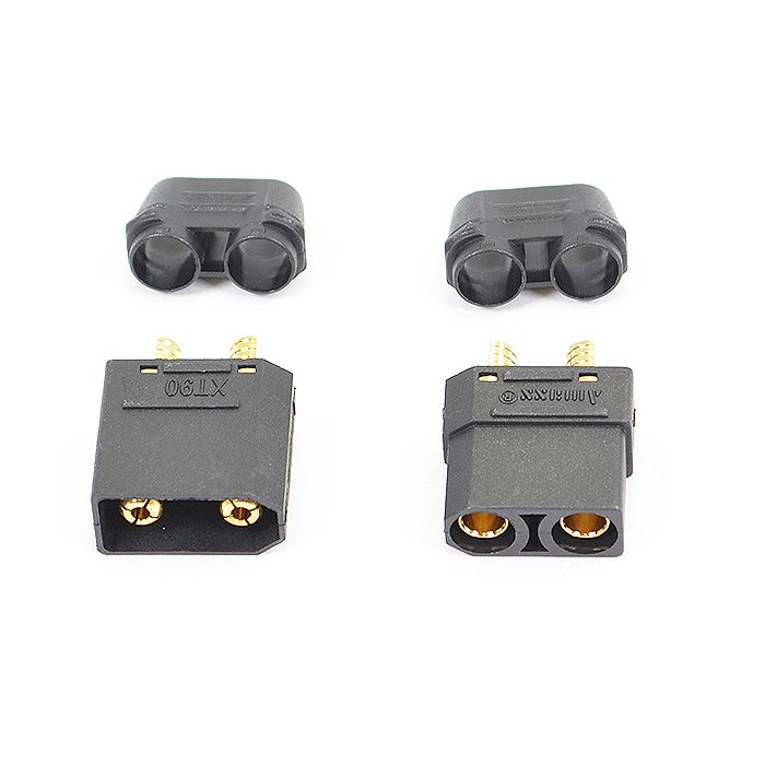 Etronix XT-90 Connector (Male/Female) Black (ET0788BK)