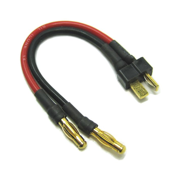 Etronix Male Deans To Two 4.0mm Male Connector Adapter (ET0836) Etronix Male Deans To Two 4.0mm Male Connector Adapter (ET0836)