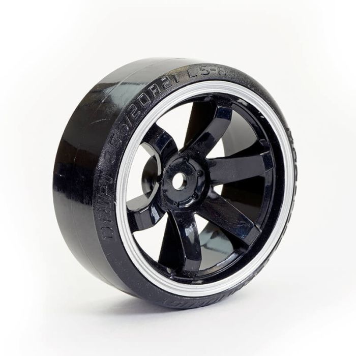 Fastrax 1:10th Street/Drift Tyre 6-Spoke Wheel (6mm Offset) - Black With White Trim (FAST0086BKW) Fastrax 1:10th Street/Drift Tyre 6-Spoke Wheel (6mm Offset) - Black With White Trim (FAST0086BKW)