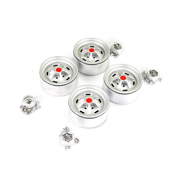 Fastrax Aluminum Beadlock Star 1.9" Wheels - Silver (4Pc) (FAST0140S) Fastrax Aluminum Beadlock Star 1.9" Wheels - Silver (4Pc) (FAST0140S)