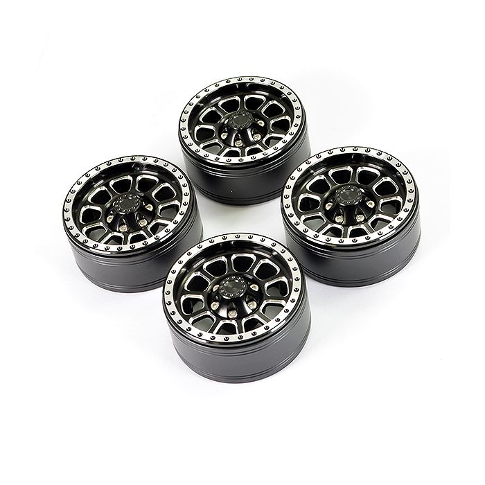 Fastrax Aluminum Beadlock Ten 1.9" Wheels - Black (4Pc) (FAST0141BK) Fastrax Aluminum Beadlock Ten 1.9" Wheels - Black (4Pc) (FAST0141BK)
