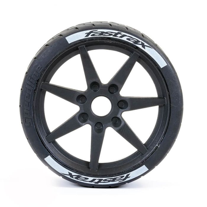 Fastrax Supaforza Front 45&#176; Tyres/Black 17mm Hex Wheels (FAST1017-45)