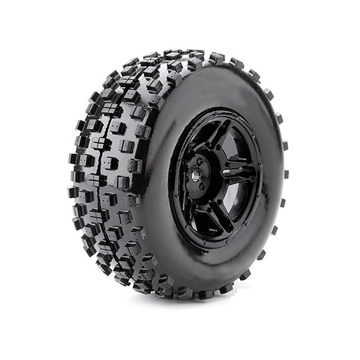 Fastrax 1:10 SC Rock Block Mtd 5-Spoke Black (Slash Fr) (FAST1105B) Fastrax 1:10 SC Rock Block Mtd 5-Spoke Black (Slash Fr) (FAST1105B)