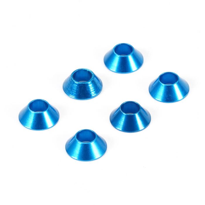 Fastrax M3 Tapered Washer Blue (6) (FAST141) Fastrax M3 Tapered Washer Blue (6) (FAST141)