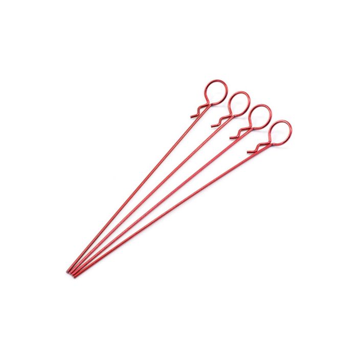 Fastrax Small Metallic Red Long Body Pin 1/10th (4) Fastrax Small Metallic Red Long Body Pin 1/10th (4)