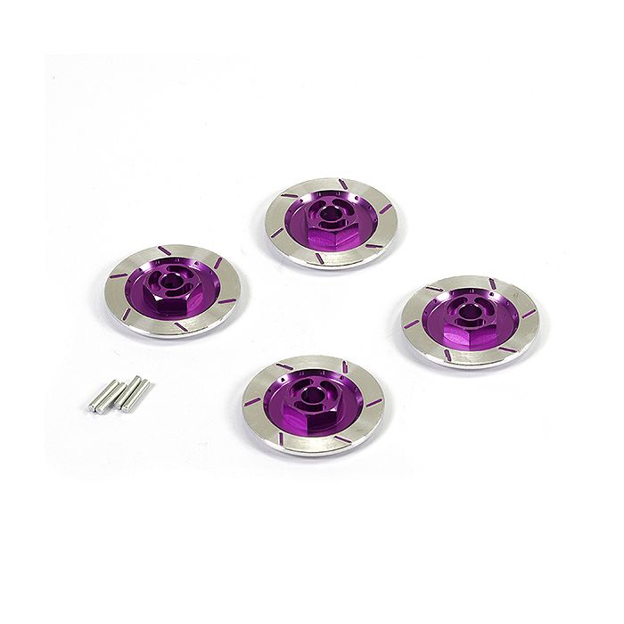 Fastrax Aluminium Disc Brake W/Wheel Hex (4Pc) - Purple (FAST2216AP)