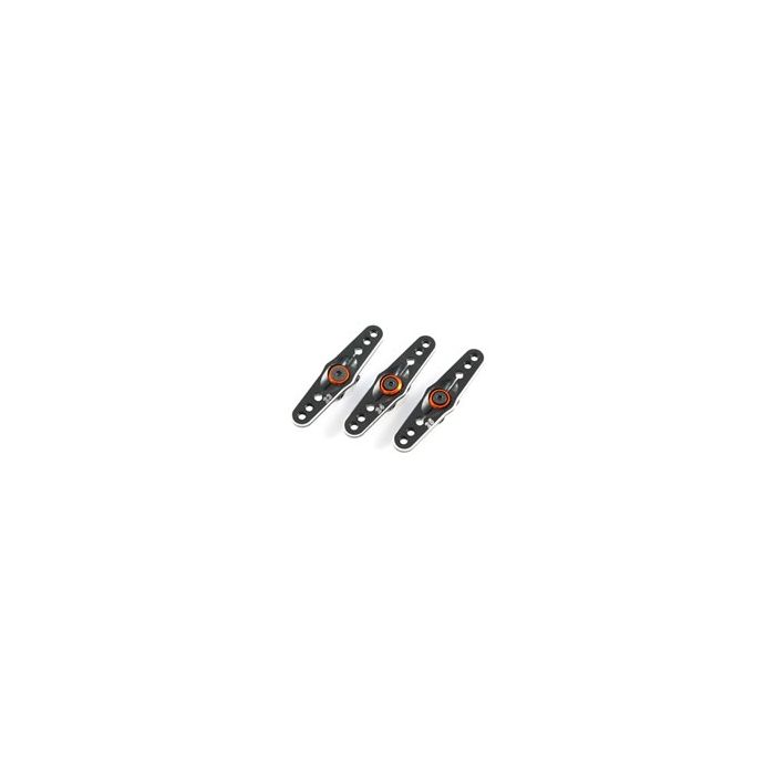 FASTRAX 25T BLACK ALUMINIUM DBL SERVO HORN (SAVOX/FUTABA)