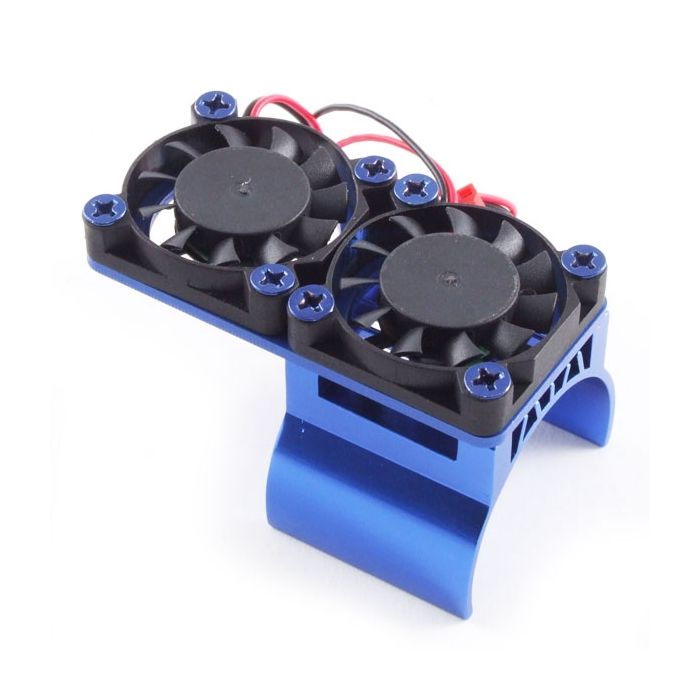 Fastrax Blue Aluminium Twin Fan Motor Heatsink Unit Fastrax Blue Aluminium Twin Fan Motor Heatsink Unit