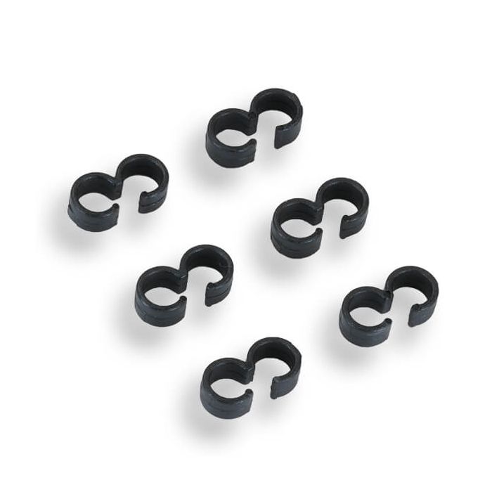 Fastrax Black Fuel Tube Clips (6) (FAST89BK) Fastrax Black Fuel Tube Clips (6) (FAST89BK)
