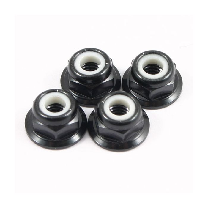 Fastrax M4 Black Flanged Locknuts Fastrax M4 Black Flanged Locknuts