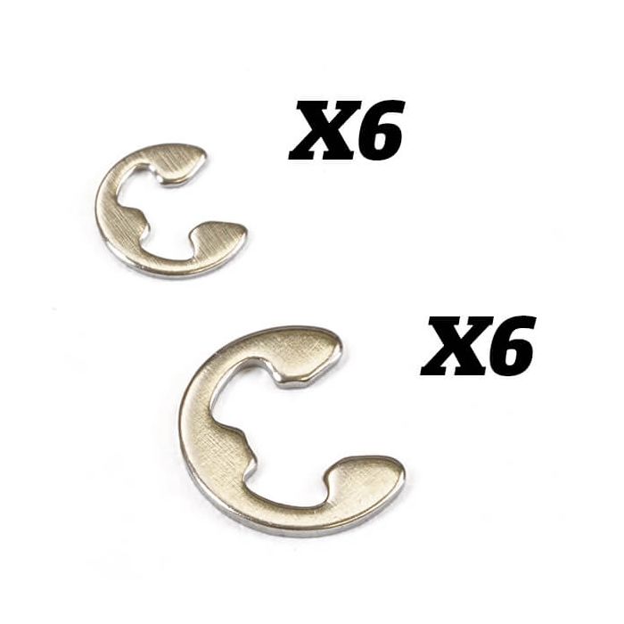 FTX E-Clips-2.5mm, 4mm (FTX10352) FTX E-Clips-2.5mm, 4mm (FTX10352)