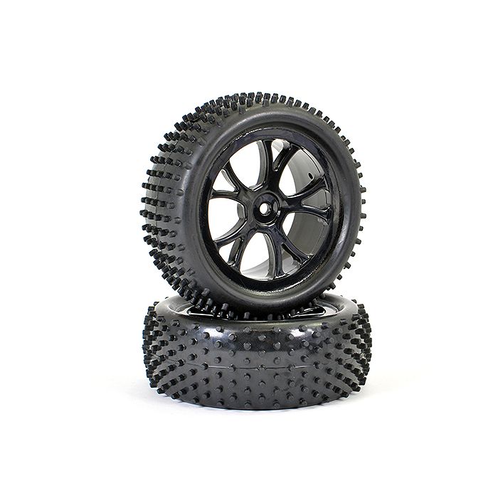FTX Vantage Front Buggy Tyre Mounted On Wheels (Pr) - Black (FTX6300B) FTX Vantage Front Buggy Tyre Mounted On Wheels (Pr) - Black (FTX6300B)