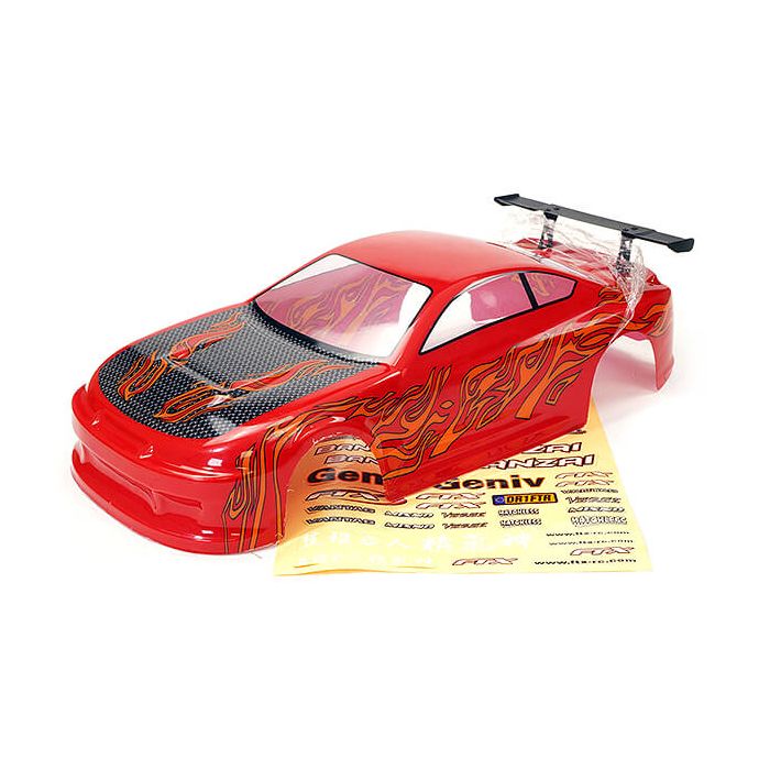 FTX Banzai Pre-Painted Body Shell W/Decals & Wing - Red (FTX6596) FTX Banzai Pre-Painted Body Shell W/Decals & Wing - Red (FTX6596)