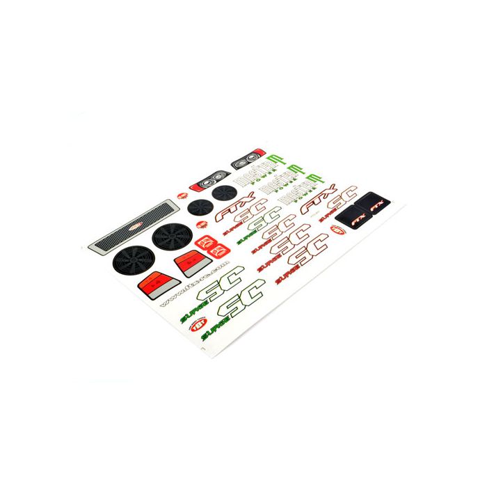 FTX Surge Short Course Decal Sheet (FTX7275SC) FTX Surge Short Course Decal Sheet (FTX7275SC)