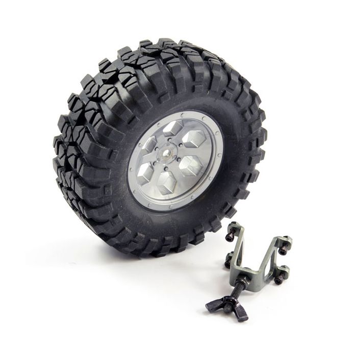FTX Outback Spare Tyre Mount & Tyre/Wheel (Grey) (FTX8249) FTX Outback Spare Tyre Mount & Tyre/Wheel (Grey) (FTX8249)