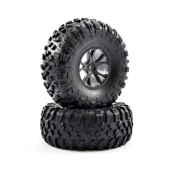 FTX Outlaw Pre-Mounted Wheels & Tyres - Black (FTX8335B) FTX Outlaw Pre-Mounted Wheels & Tyres - Black (FTX8335B)