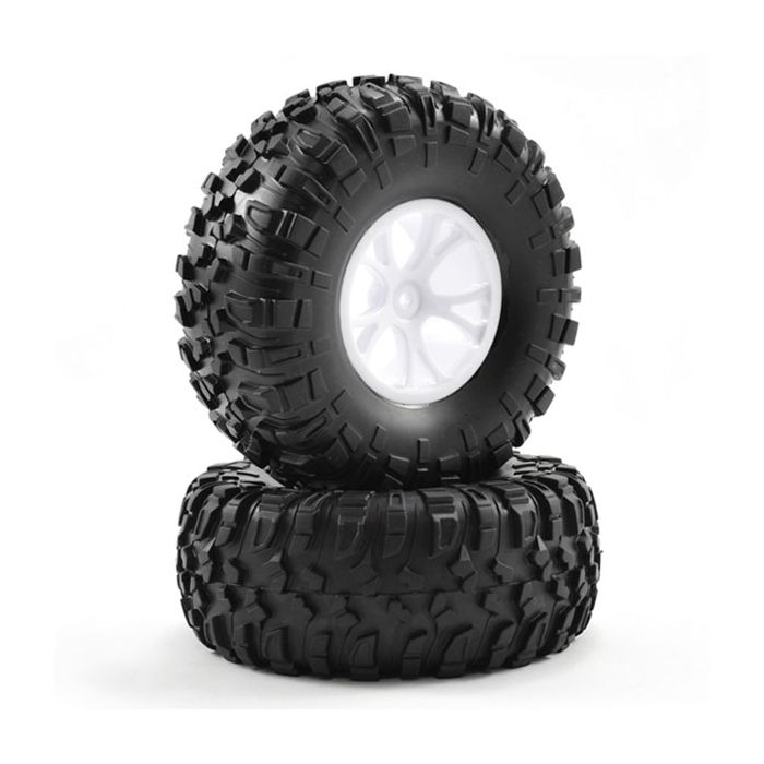 FTX Outlaw Pre-Mounted Wheels & Tyres - White (FTX8335W) FTX Outlaw Pre-Mounted Wheels & Tyres - White (FTX8335W)