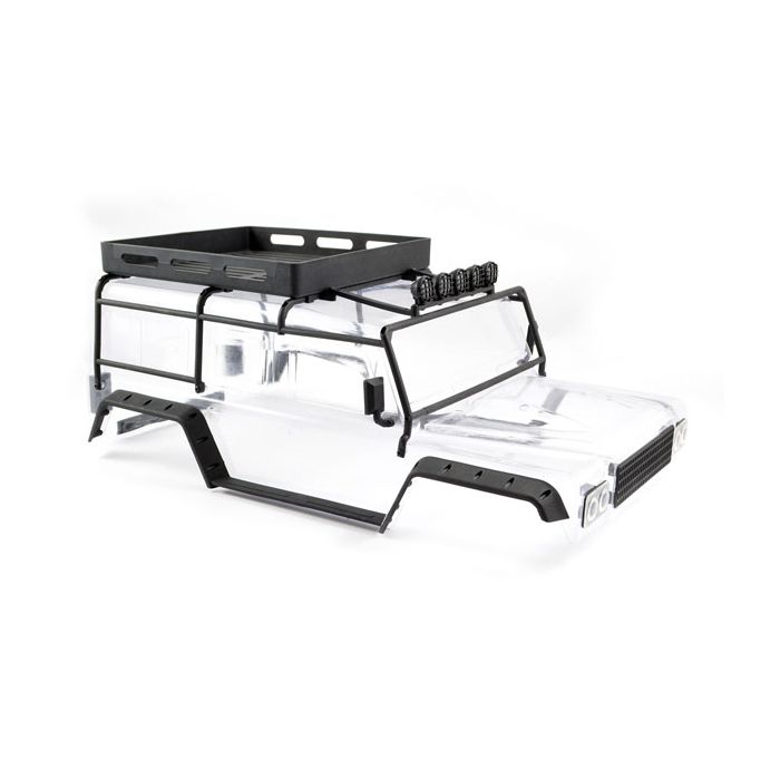 FTX Kanyon Clear Body W/Roll Cage, Spotlights & Tray (FTX8488) FTX Kanyon Clear Body W/Roll Cage, Spotlights & Tray (FTX8488)