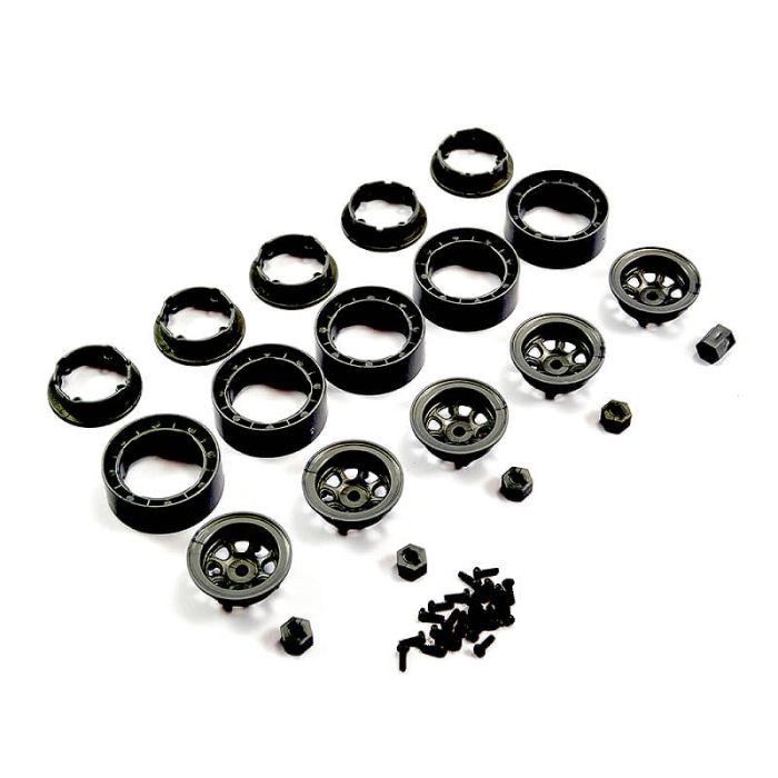 FTX Mini Outback 2.0 Bead Lock Wheel Set (5) (FTX9307BK) FTX Mini Outback 2.0 Bead Lock Wheel Set (5) (FTX9307BK)