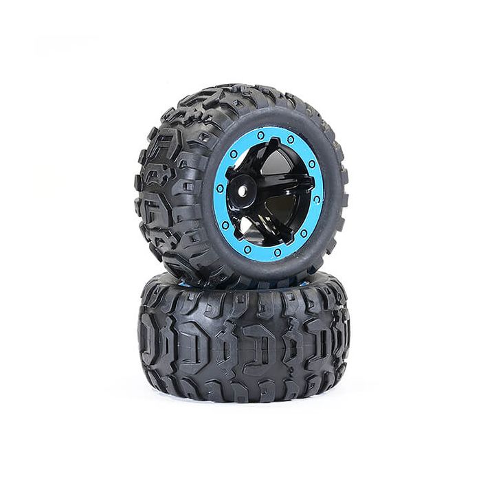 FTX Tracer Monster Truck Blue Wheel/Tyres Complete (Pr) (FTX9742B) FTX Tracer Monster Truck Blue Wheel/Tyres Complete (Pr) (FTX9742B)