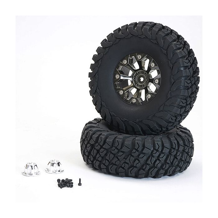 FTX Texan 1:10 Mounted Tyres O N 8-Spoke Beadlock Wheels (Pr) (FTX9878BK) FTX Texan 1:10 Mounted Tyres O N 8-Spoke Beadlock Wheels (Pr) (FTX9878BK)