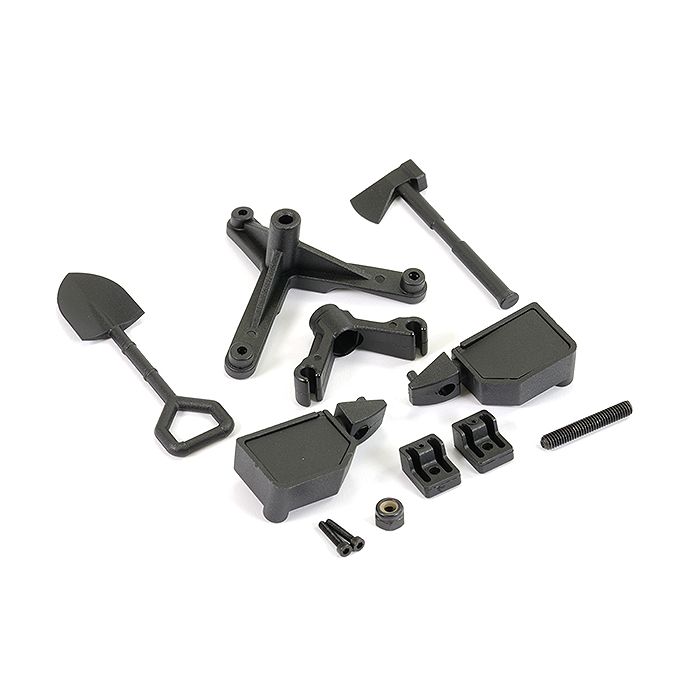 FTX Outback Geo 4X4 Moulded Body Mirror/Tool/Spare Mount (FTX9932A) FTX Outback Geo 4X4 Moulded Body Mirror/Tool/Spare Mount (FTX9932A)