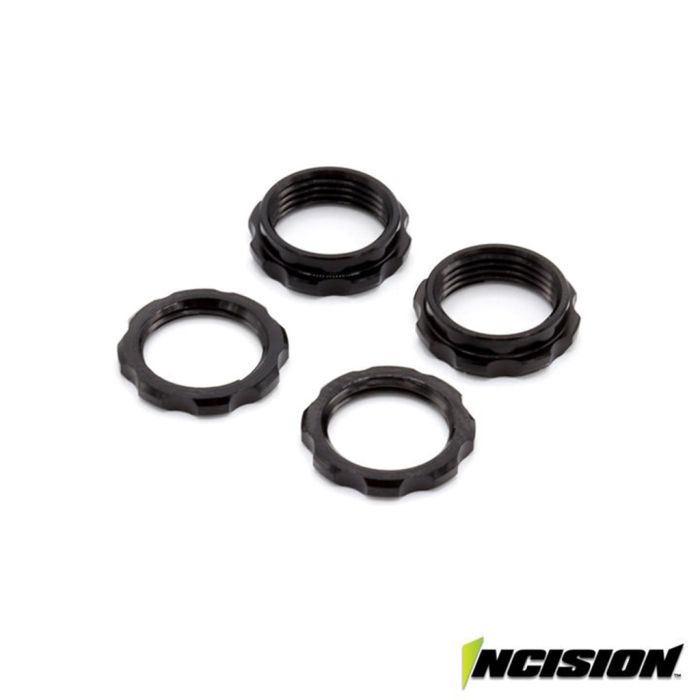 Vanquish S8E Machined Spring Collars Black (IRC00517)