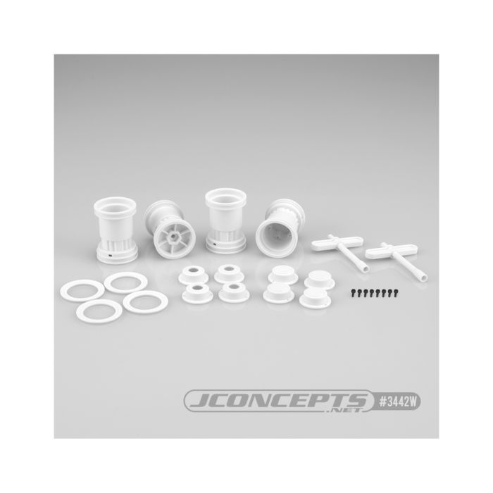 jConcepts Tribute - 1/24 Monster Truck Wheel - White (pk4) (JC3442W) jConcepts Tribute - 1/24 Monster Truck Wheel - White (pk4) (JC3442W)