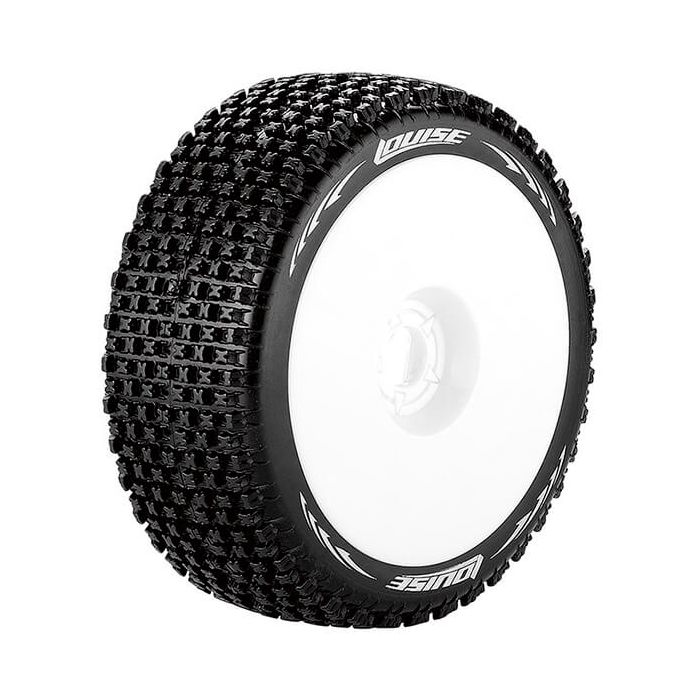 Louise RC B-Pirate 1:8 Fr/Rr Soft Hex 17mm White (L-T3126SW)