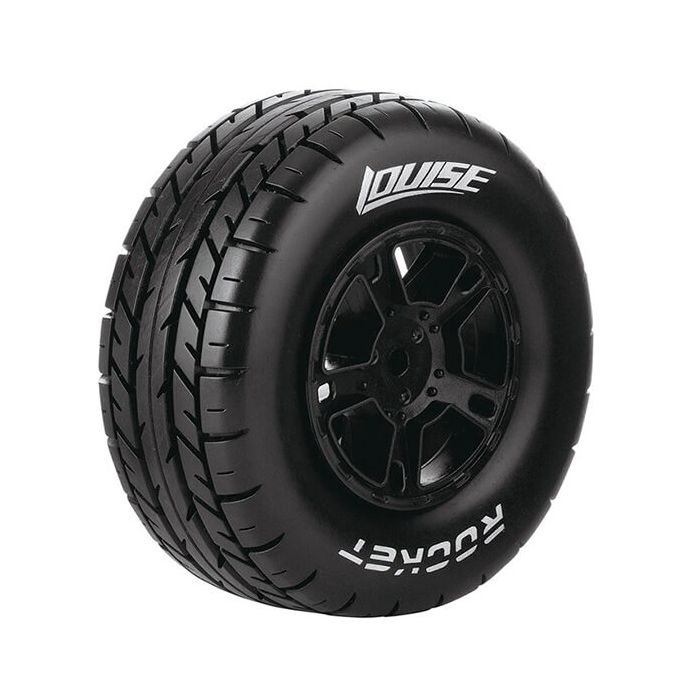 Louise RC SC-Rocket 1:10 Fr/Rr Soft Arrma Senton 6S Black 17mm Hex (L-T3154SBM)