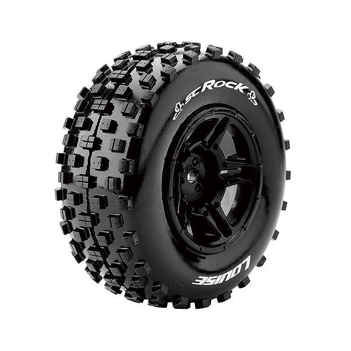 Louise RC SC-Rock 1:10 Fr/Rr Soft Arrma Senton 6S Hex 17mm Black (L-T3229SBM)